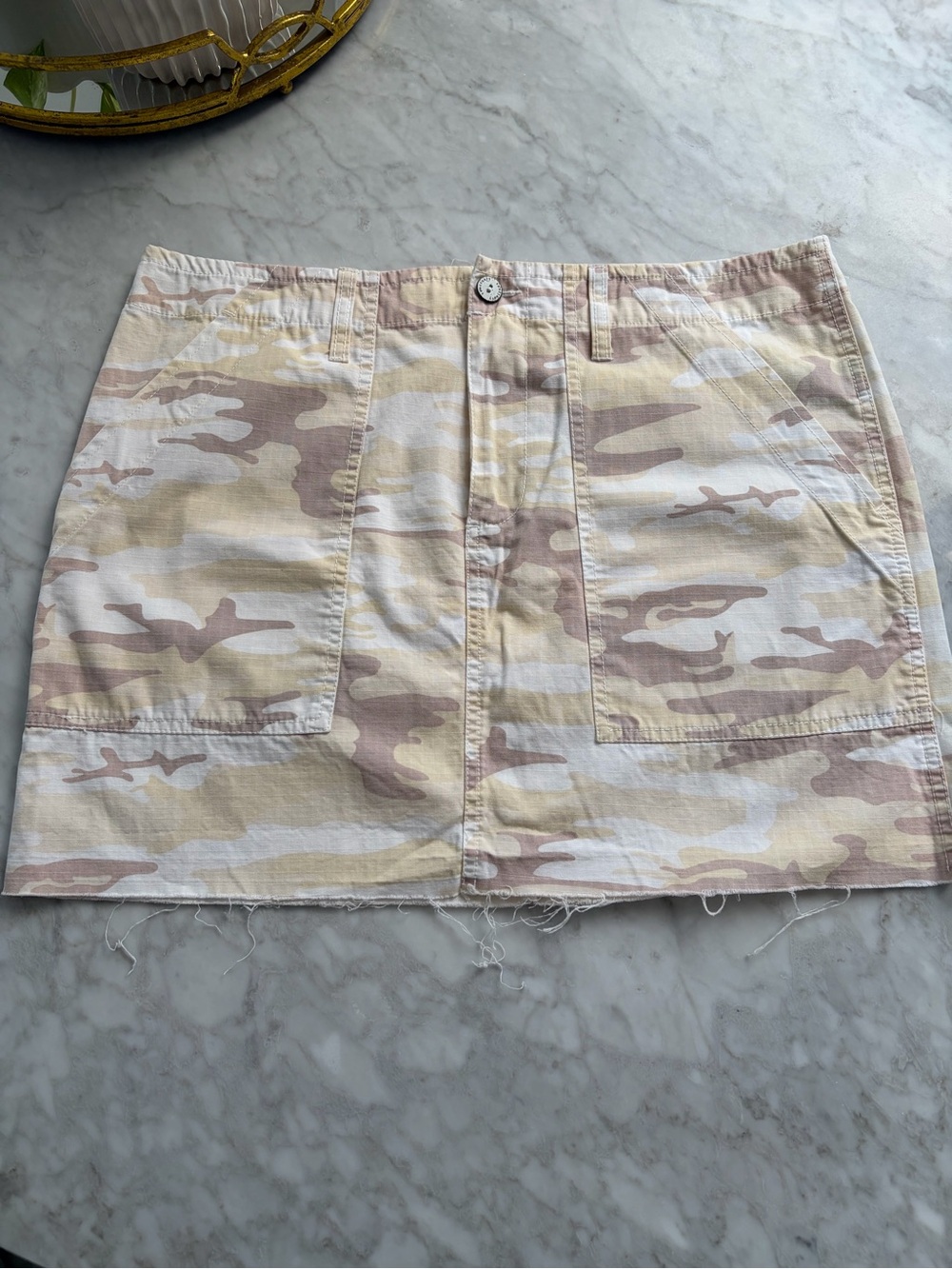 Sanctuary Pastel Camo Cotton Mini Skirt